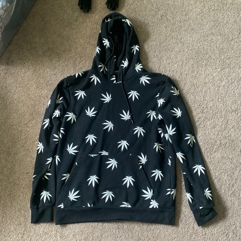 CROPP L pot leaf hoodie
